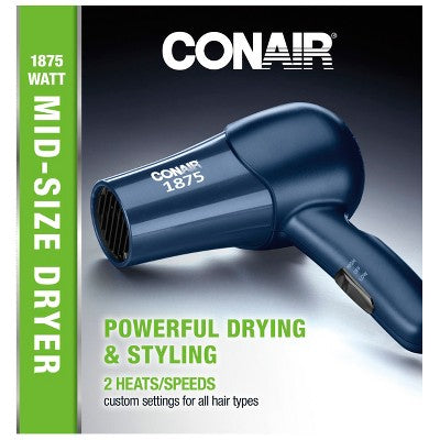 Conair Navy Mid Size Turbo Dryer - Imperfect Box