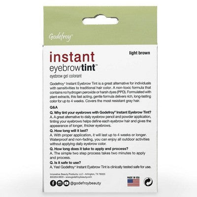 Godefroy Instant Eyebrow Tint Application Kit Light Brown 3ct - New