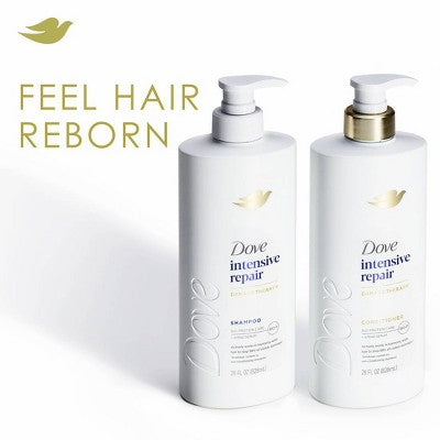 Dove Beauty Intensive Repair Hair Shampoo Pump with Glutamic Amino Serum & Bio-Protein Care 28 fl oz - Imperfect Container