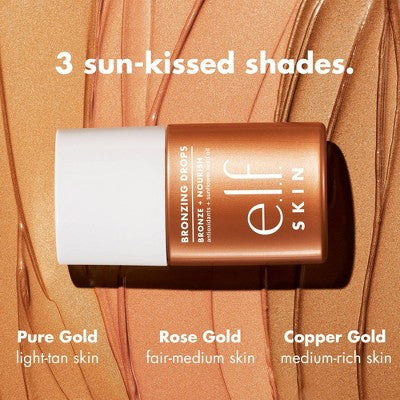 e.l.f. SKIN Bronzing Drops Rose Gold 1 fl oz - Imperfect Box