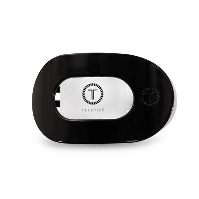 TELETIES Medium Flat Round Hair Clip Jet Black - New
