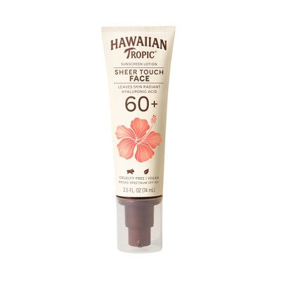 Hawaiian Tropic Sheer Touch Face Lotion Sunscreen SPF 60+ 2.5 fl oz - New