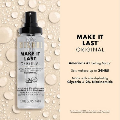 Milani Make It Last Original Natural Finish Setting Spray 2.03oz - New