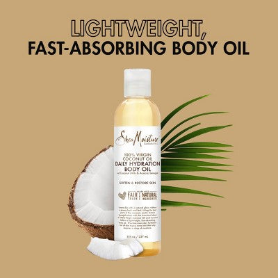 SheaMoisture Daily Hydration Coconut Body Oil 8 fl oz - New