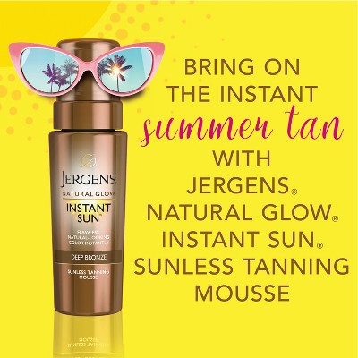 Jergens Natural Glow Instant Moisturizing Self Tanner Tanning Foam Deep Bronze 6 fl oz - Imperfect Container