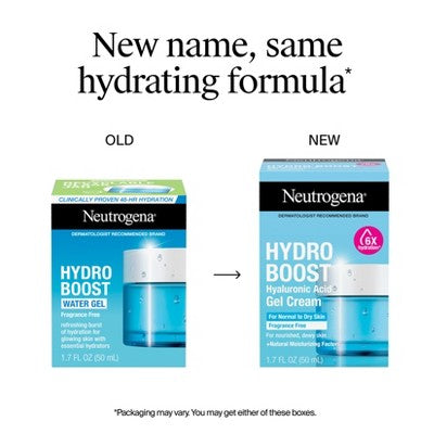 Neutrogena Hydro Boost Water Gel Cream Moisturizer 1.7 fl oz - Imperfect Box