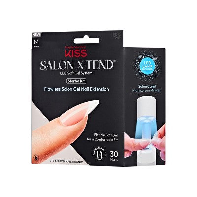 KISS Products Salon X-tend LED Soft Gel System Pure Fake Nails - Imperfect Box