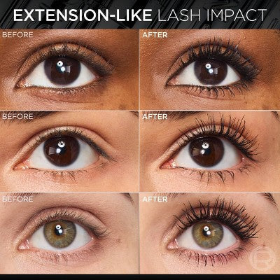 L'Oreal Paris Extensionist Curling & Lengthening Mascara Black Washable 994 0.41 fl oz - Imperfect Box