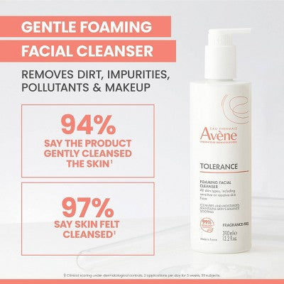 Avene Tolerance Foaming Facial Cleanser 13.2 fl oz - Imperfect Container