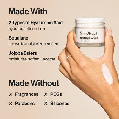 Honest Beauty Hydrogel Cream Refill with Hyaluronic Acid 1.7 fl oz - Imperfect Box
