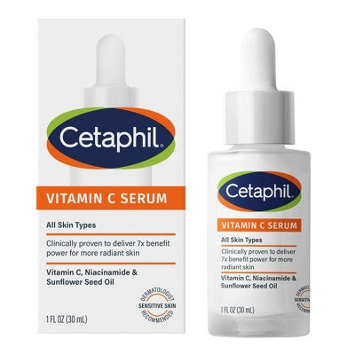 Cetaphil Brightening Vitamin C Face Serum 1fl oz - Imperfect Box