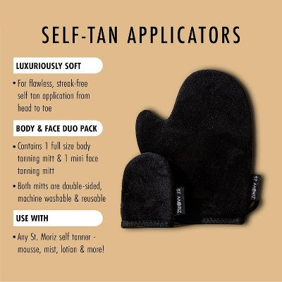 St. Moriz Double Mitt Face & Body Self Tanner - New