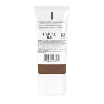 Neutrogena Clear Coverage Flawless Matte Color Correcting Cream, Full-Coverage 9.5 Truffle - New
