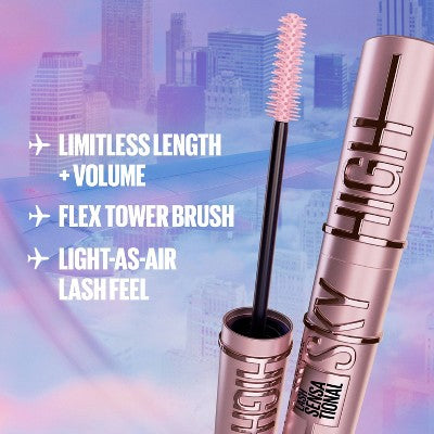 Maybelline Lash Sensational Sky High Lengthening Mascara 802 Waterproof Very Black 0.24 fl - Imperfect Box oz