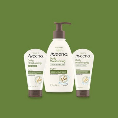 Aveeno Daily Moisturizing Face Cleanser with Soothing Oat Refill Pouch 12 fl oz - New