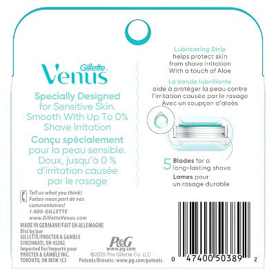 Venus Deluxe Smooth Sensitive Women & Razor Blade Refills 4ct - Imperfect Box