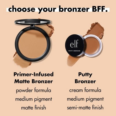 e.l.f. Primer-Infused Matte Bronzer Fresh Tan 0.35oz - New