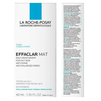 La Roche Posay Effaclar Mat Anti-Shine Face Moisturizer for Oily Skin 1.35oz - Missing Box