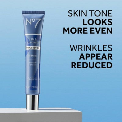 No7 Lift; Luminate Triple Action Face Serum 1.69 fl oz - Imperfect Box