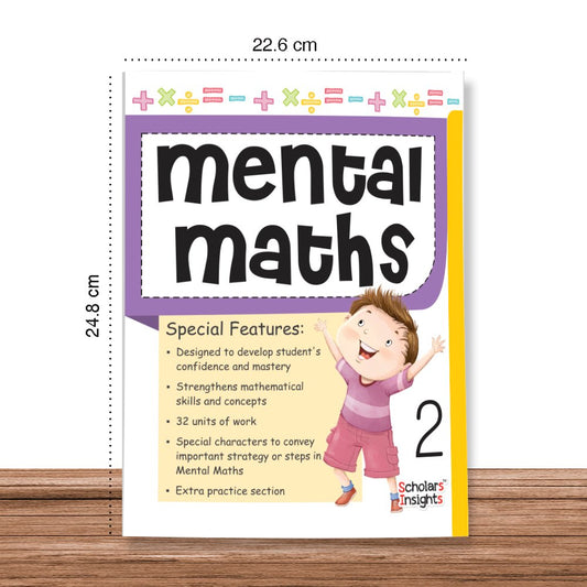 Grade 2 Comprehensive Learning with Mathematics Workbooks Set of 4 Ages 7-8 Years: Gear Up Math, Mental Math, Olympiad, and Challenging Word Problems