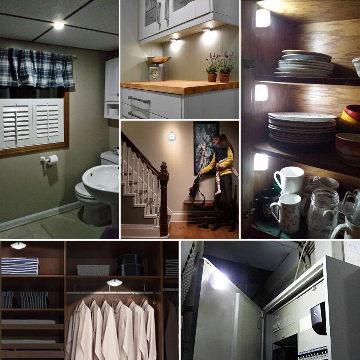 STEVVEX Wireless LED Pair Lamps with Motion sensor night lights lamp bedroom water closet Cabinet Corridor  Stairwell  Entrance battery lights