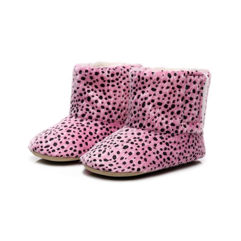 Cute Baby Infants Shoes Dot Knitting Boots Casual Non-slip Soft Soled Walking Shoes
