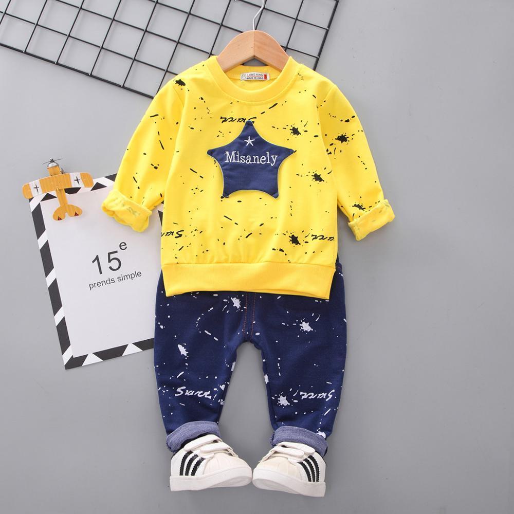 Baby Boys Costume Letter Tracksuit Tops Pants 2PCS Children Boy spring Outfits In Modern Sport Deisgn Made for Kids
