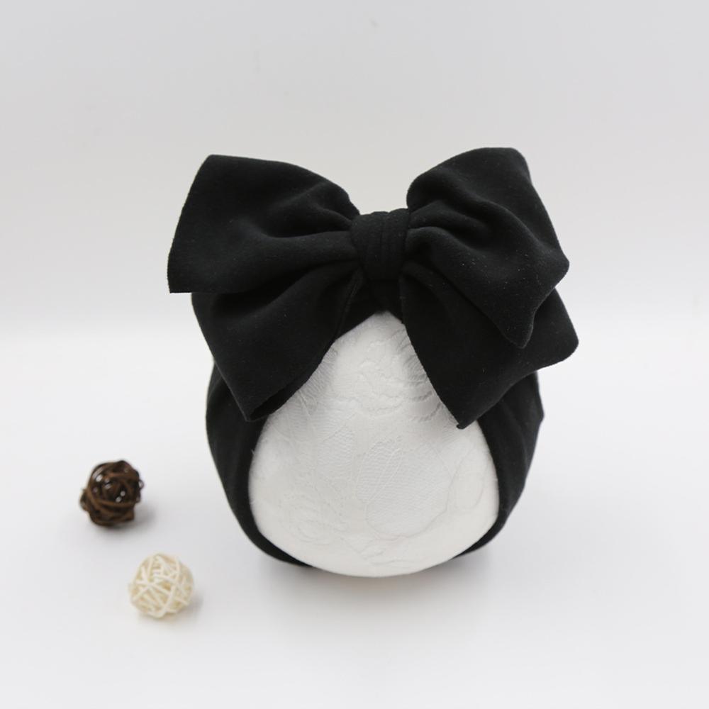 Modern Stylish Cotton Baby Newborn Cap Newborn Baby Beanie Top Bow For Baby Excellent For Photography Props Baby Turban Cap