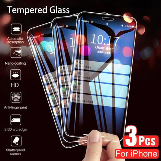 3PCS full cover tempered glass for iPhone se 2020 screen protector for iPhone se 2020 se2020 es glass protective film Anti-Fingerprint No Dazzling 9H Hardness HD Tempered Glass Shield Film for iPhone