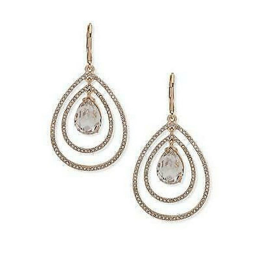 Anne Klein Gold-Tone Crystal Orbital Drop Earrings – Gold