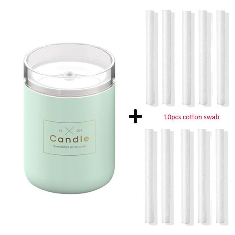 280ML Ultrasonic Air Humidifier Candle Romantic Soft Light USB Essential Oil Diffuser Car  Aroma Mist Maker