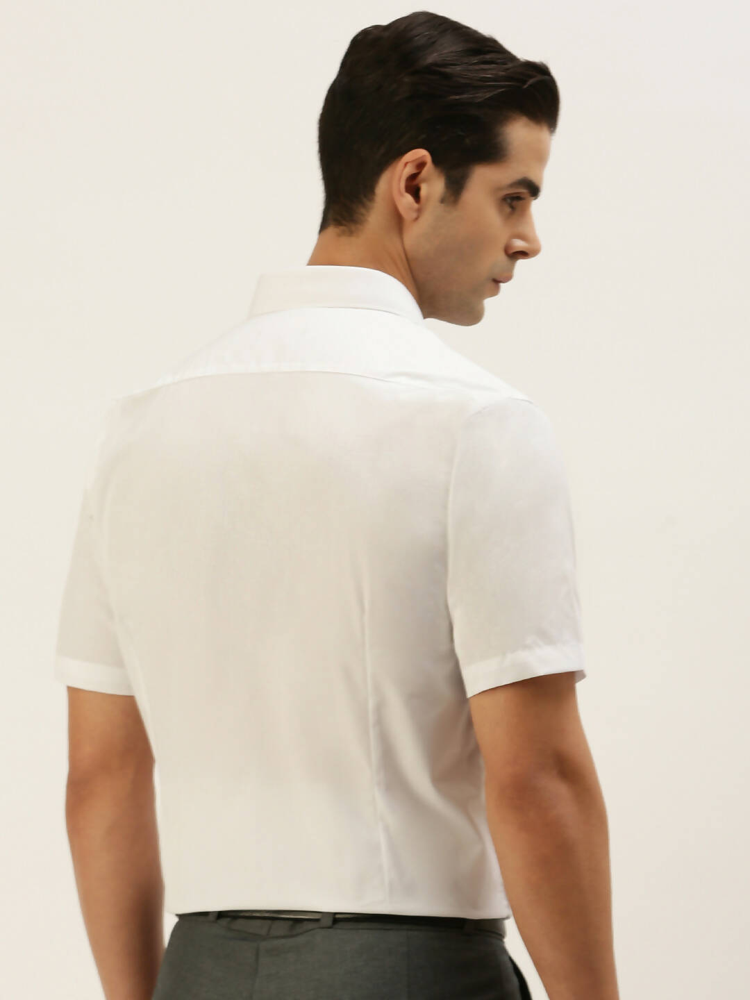 Ramraj Cotton Mens Half Sleeve Formal 100% Cotton White Shirt
