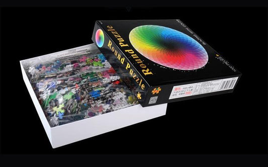 1000PCS/SETColorful Rainbow Round Geometrical Photo Planet Puzzle Adult Kids Educational Toy Puzzle