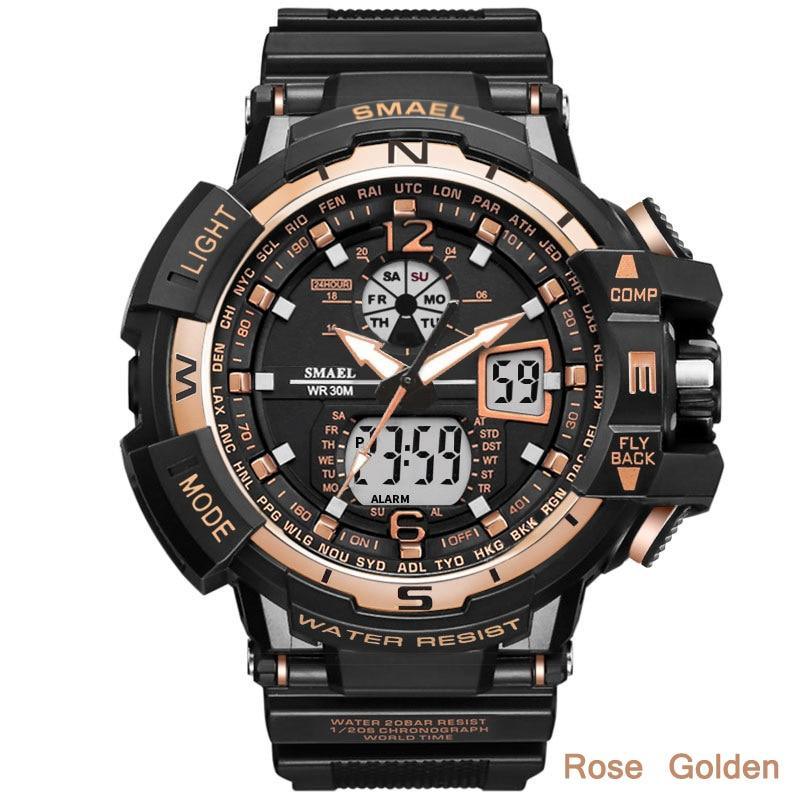 NEW Modern RED Sport Watch For Men and Woman With LED Digital Quartz Display Men's Top Brand Luxury Digital-watch Relogio Masculino In Army Military Popular Design Waterproof 50M
