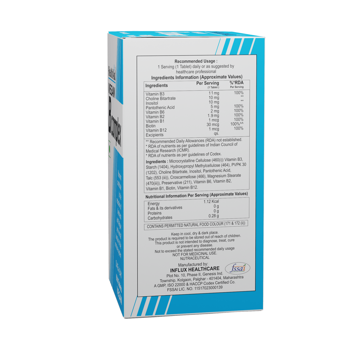 HealthAid Vegan B Complex Tablets