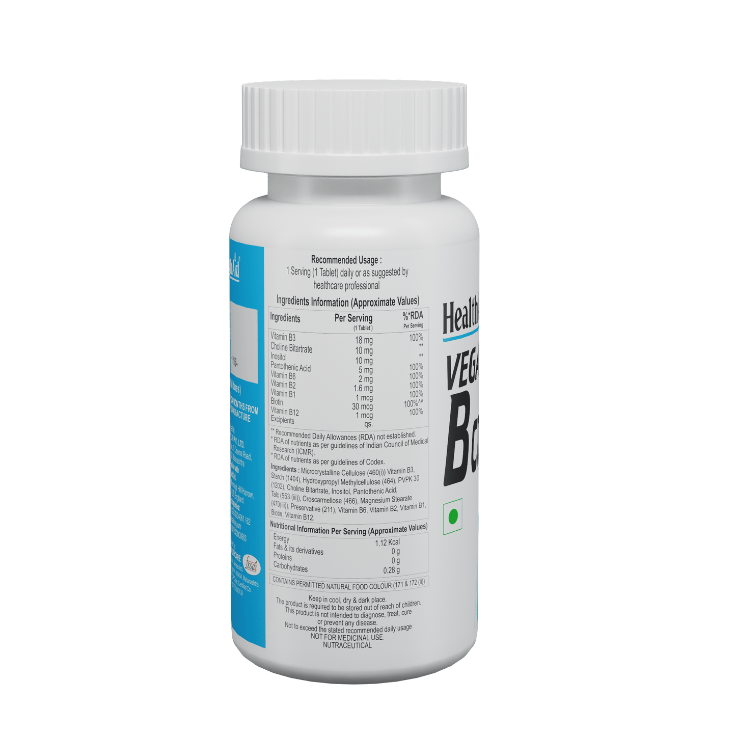 HealthAid Vegan B Complex Tablets