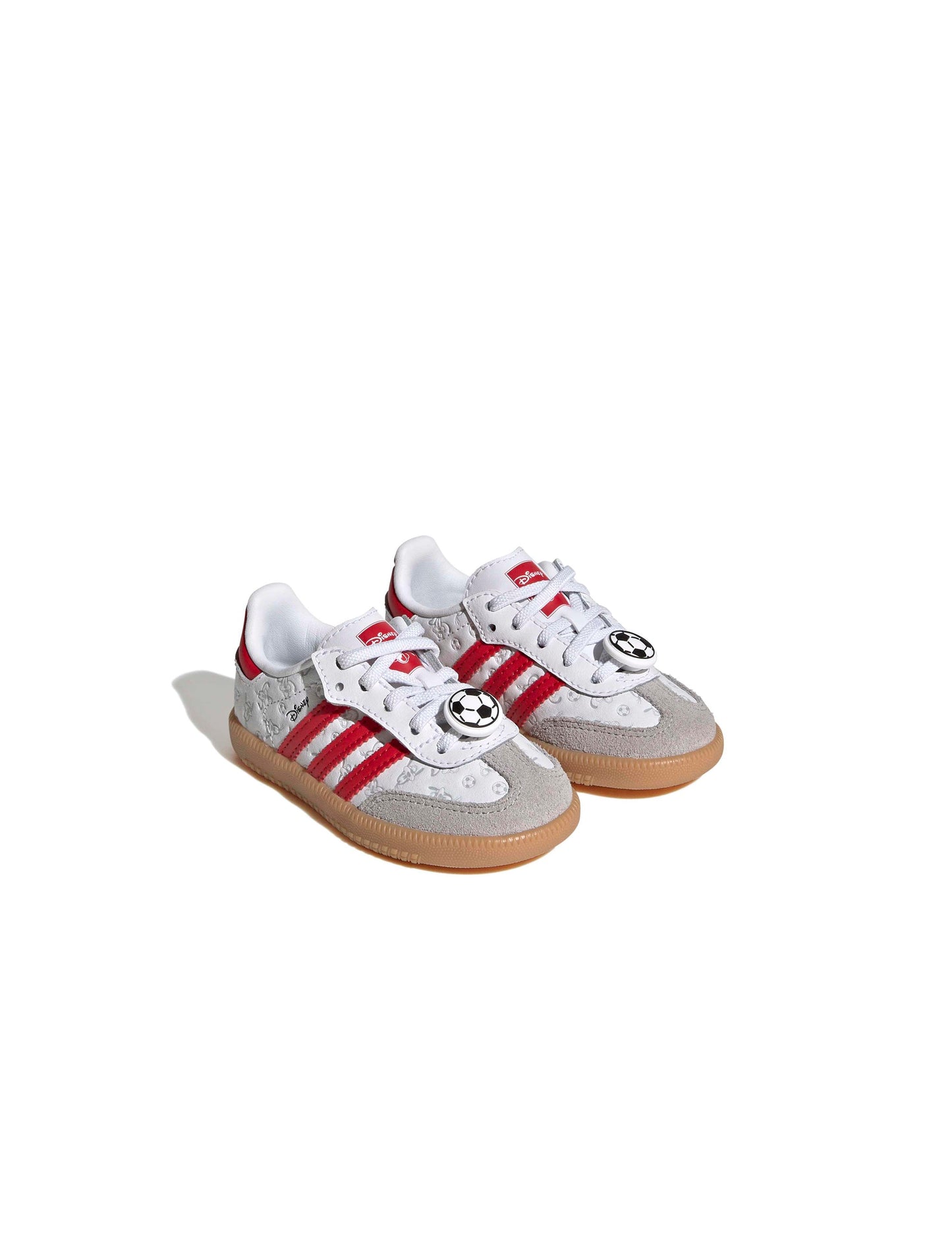 Adidas (PS) Disney Samba OG Elastic Lace - White/Red