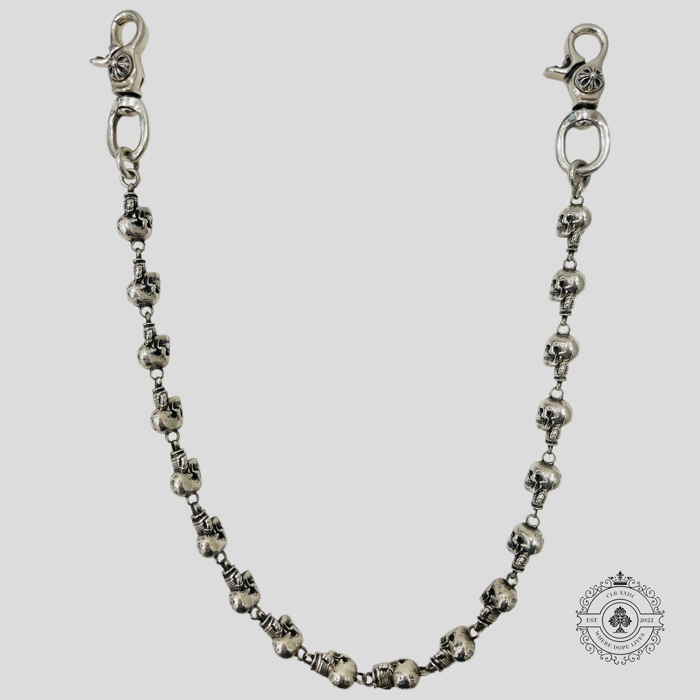Chrome Hearts Delphino Foti Skull Wallet Chain
