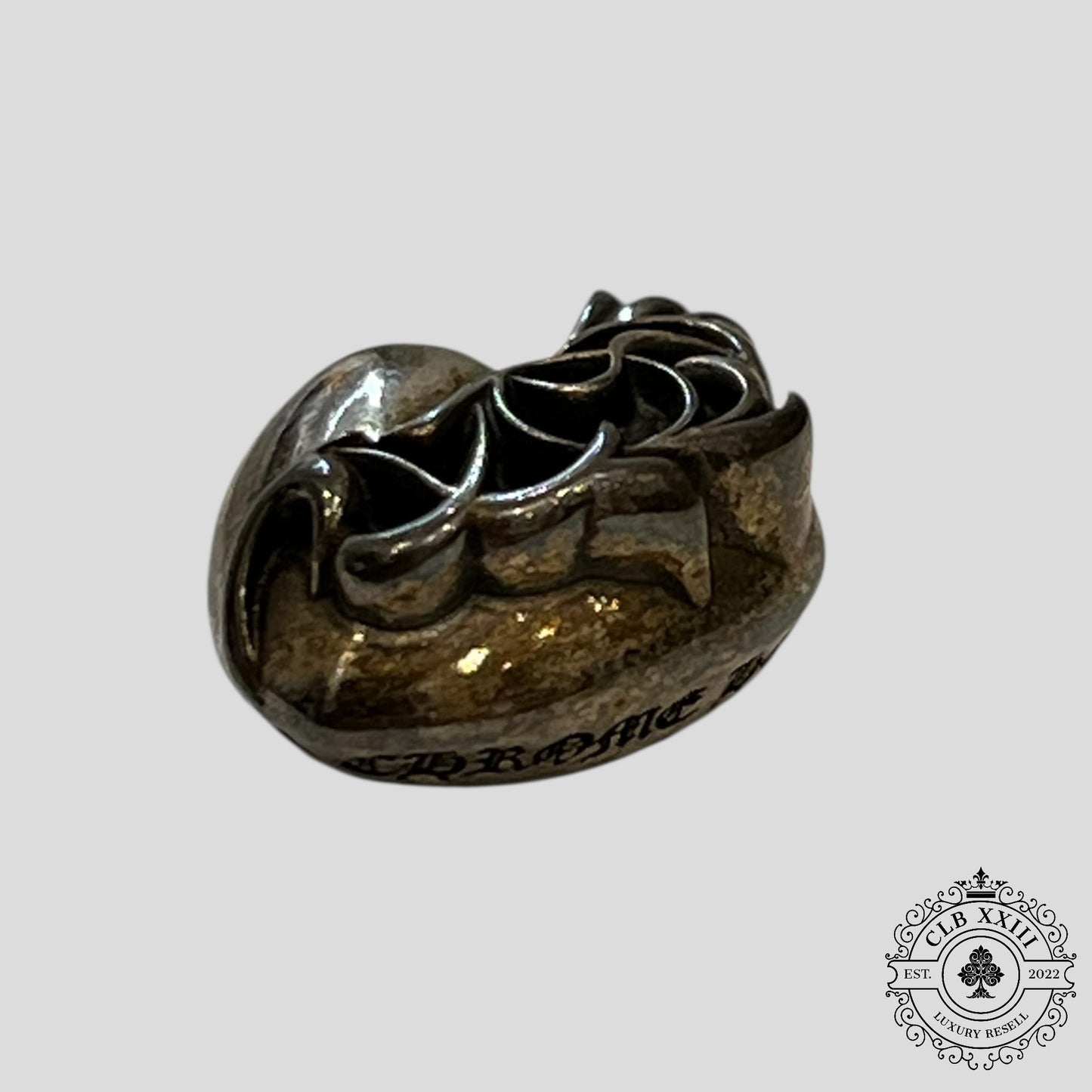 Chrome Hearts St Barth Vine Hearts Pendant in Silver
