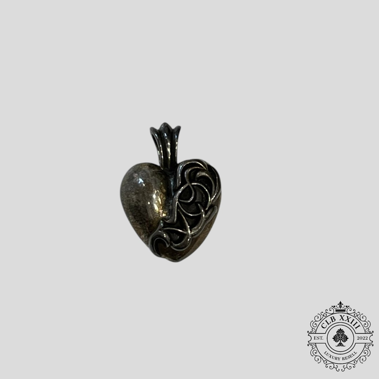 Chrome Hearts St Barth Vine Hearts Pendant in Silver