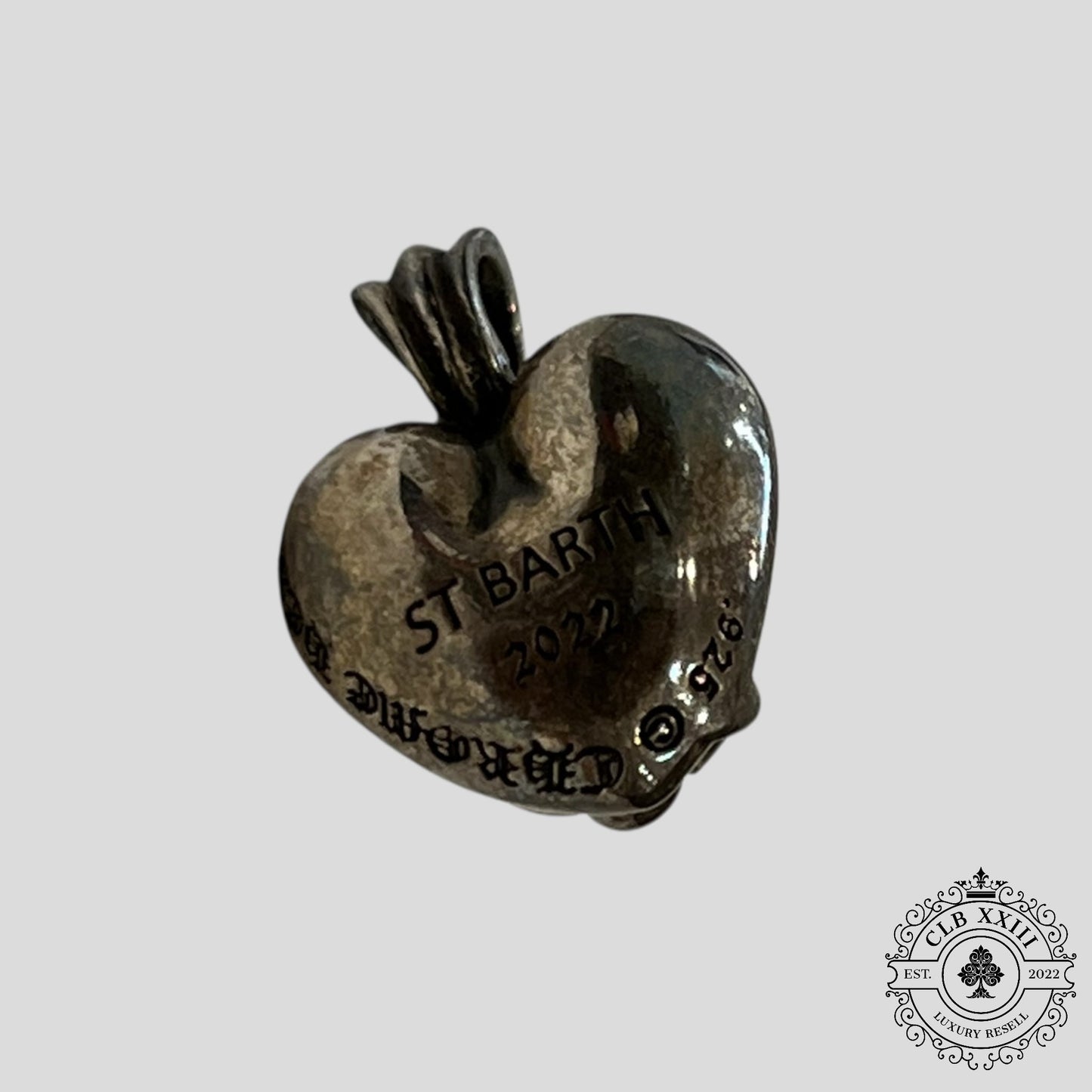 Chrome Hearts St Barth Vine Hearts Pendant in Silver