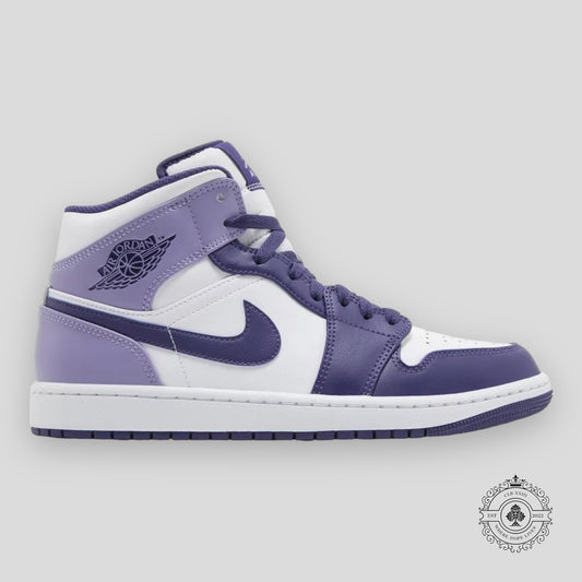 Air Jordan 1 Mid GS White Sky J Purple