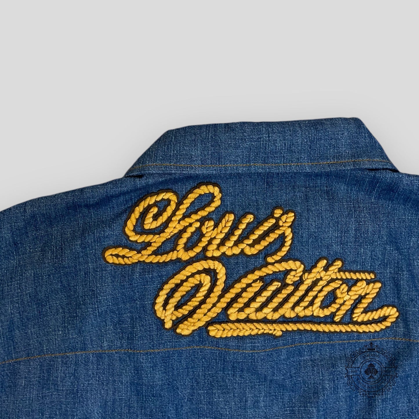 Louis Vuitton Western Embroidered Chambray Shirt