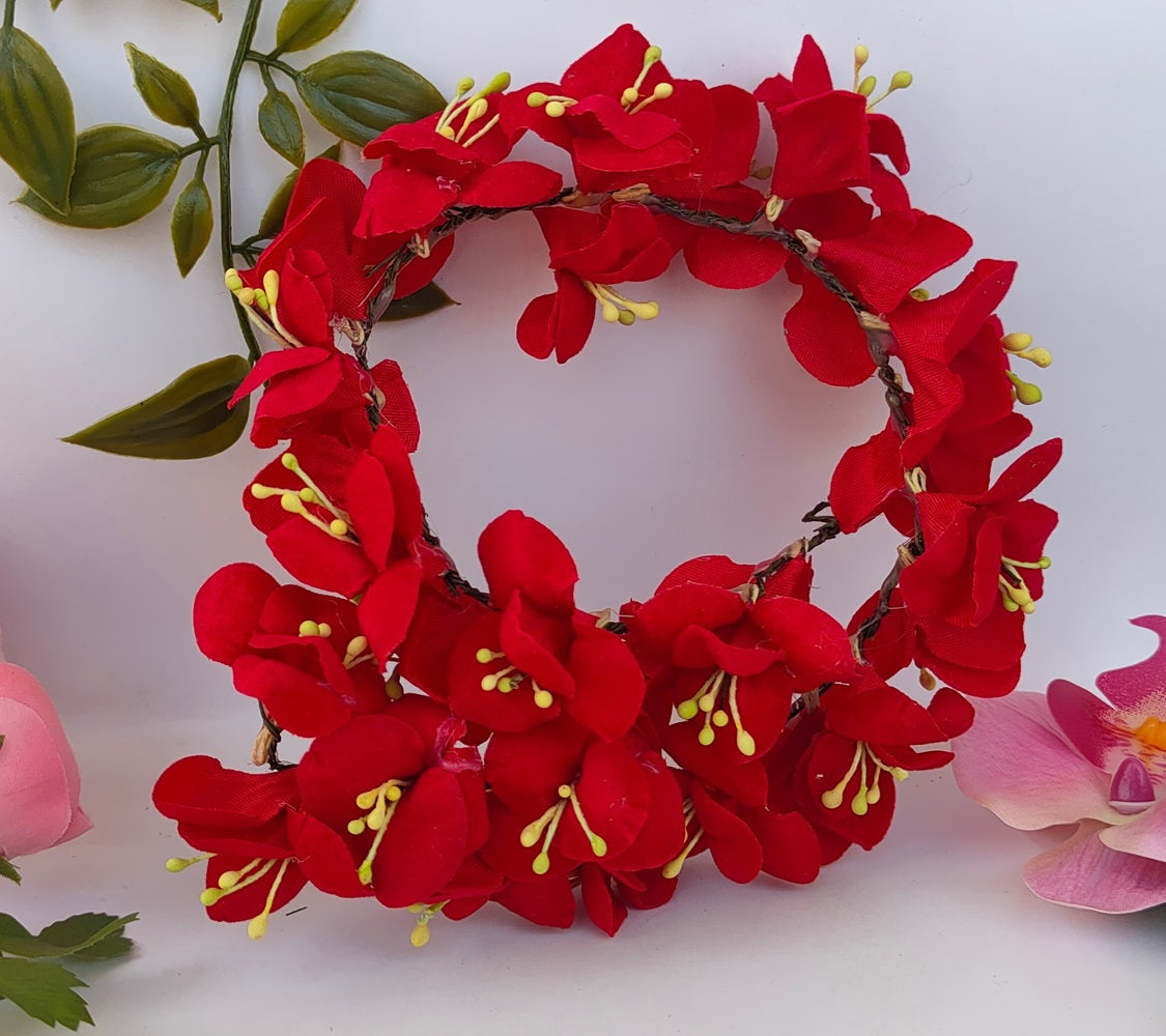 Red Flower Hair Accessories