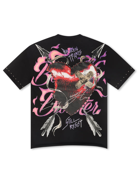 Makobi Broken Hearts Tee - Black