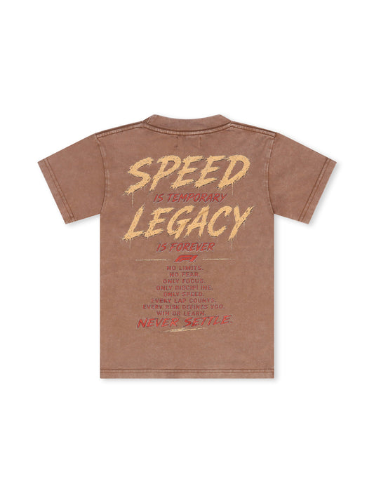 Disaster Kids Fast or Last Tee - Brown