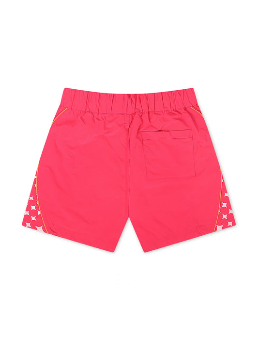 Smoke Rise Republic Windbreaker Shorts - Lilac Rose