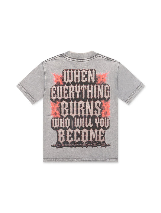 Disaster Kids Burnout Tee - Grey