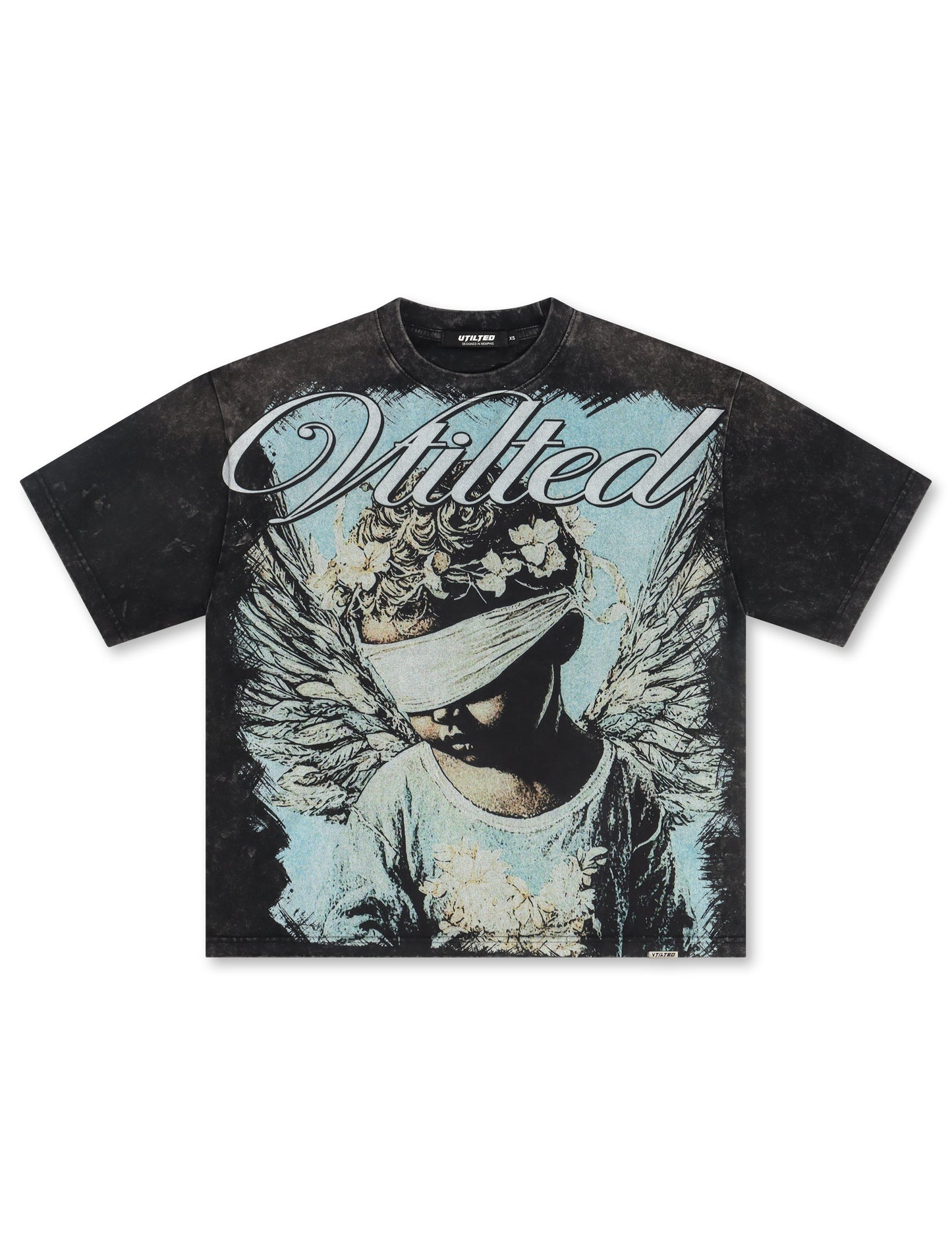Vtilted Poetry Tee - Grey Wash