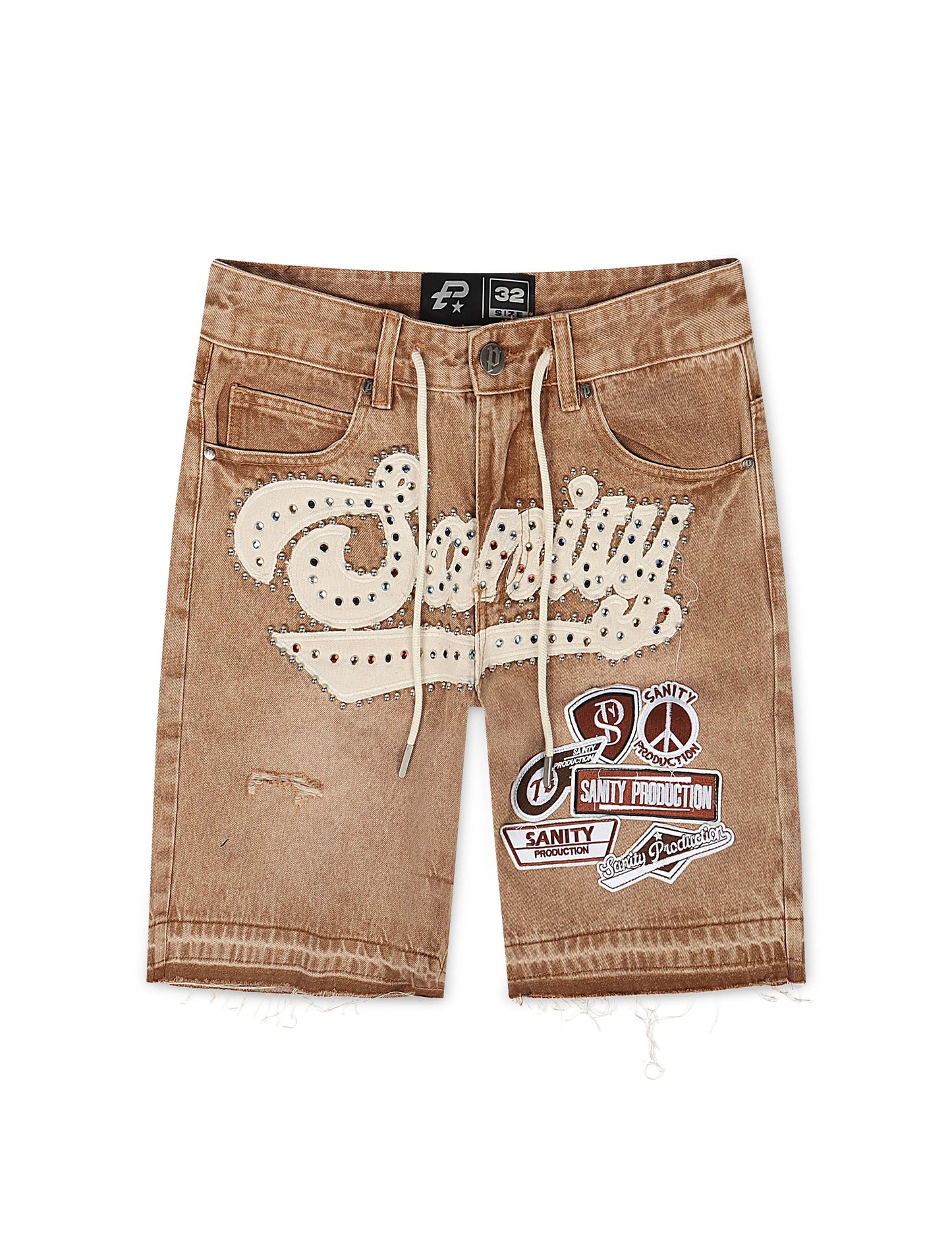 Politics Sanity Jorts - Khaki